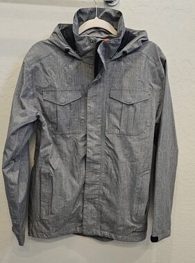 Merrell Men's Heather Gray Hooded Raincoat